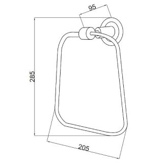 Полотенцедержатель Boheme Murano 10905-W-CR хром/белый